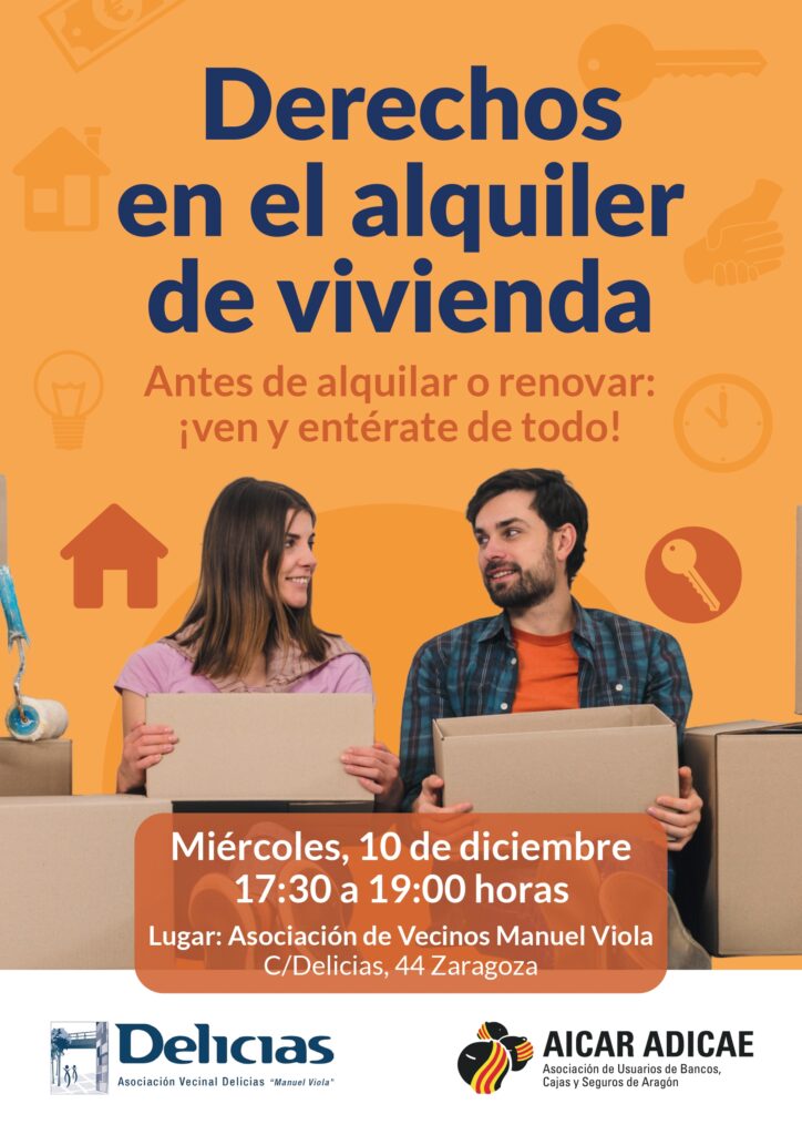 Taller de vivienda sobre alquiler en Delicias Zaragoza
