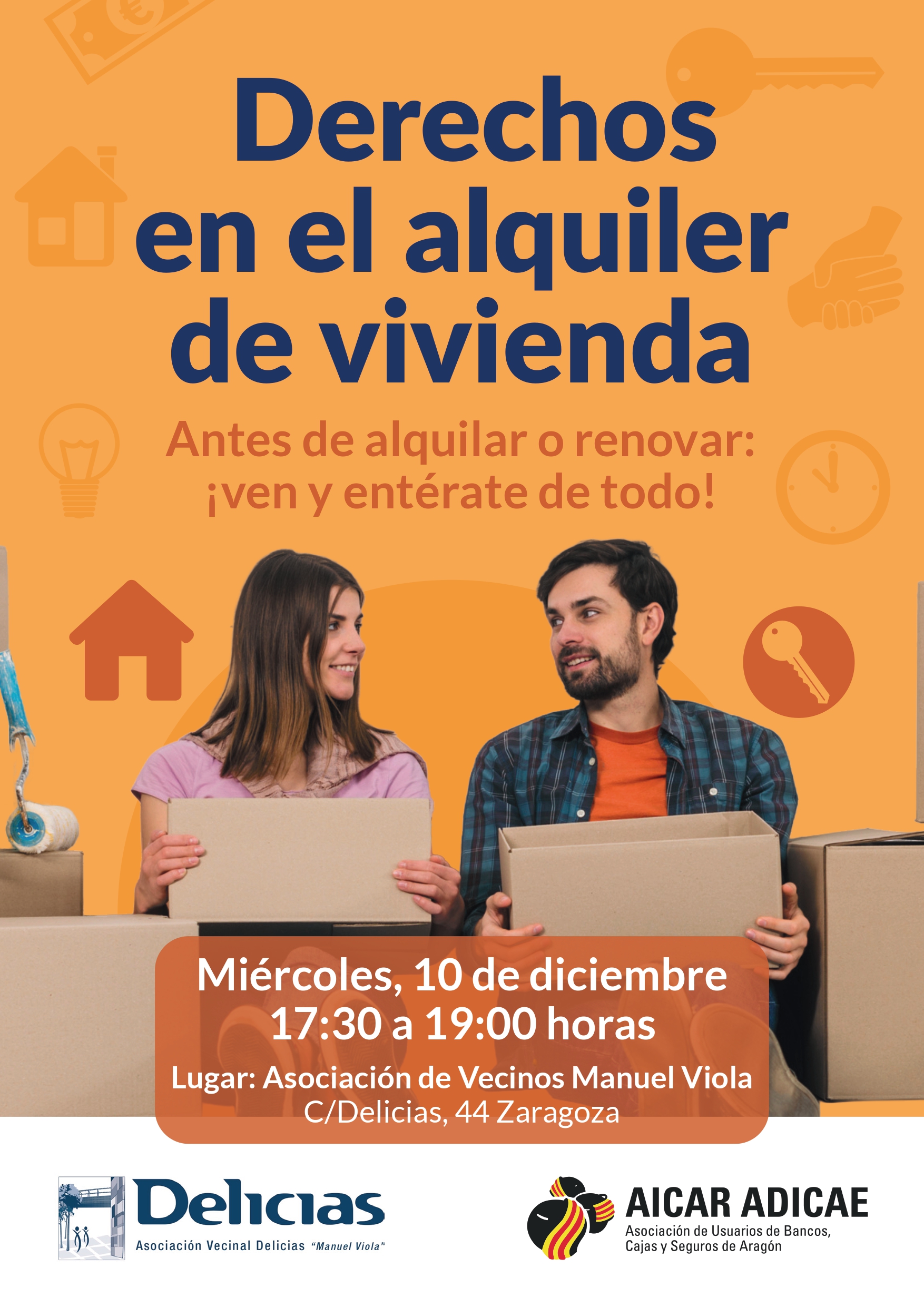 Taller de vivienda sobre alquiler en Delicias Zaragoza